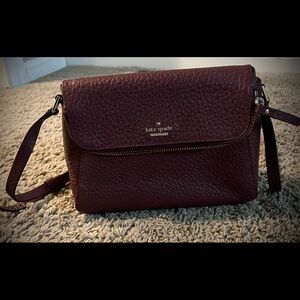 Maroon Kate Spade Leather Bag